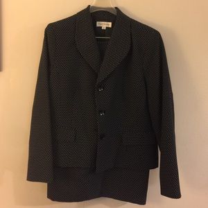 Black Suit (skirt) with small polkadots