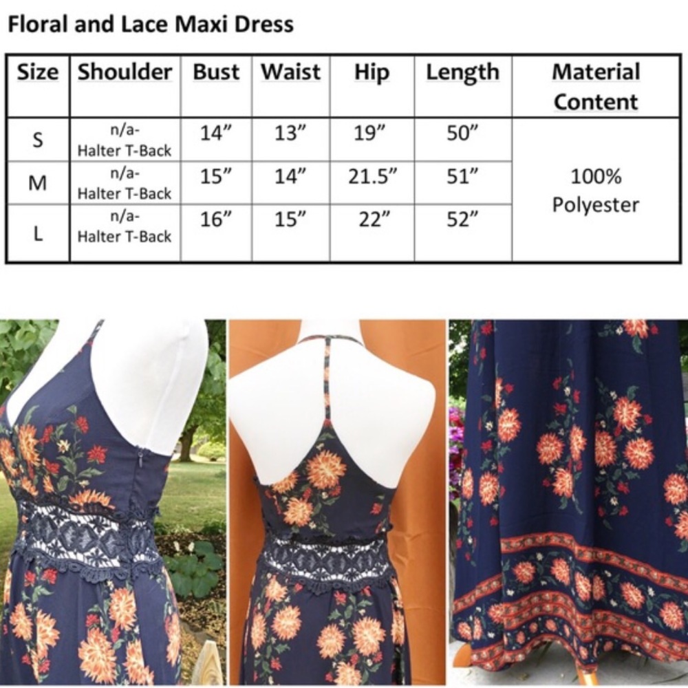 T-Back Lacey Maxi Dress - Picture 3 of 4