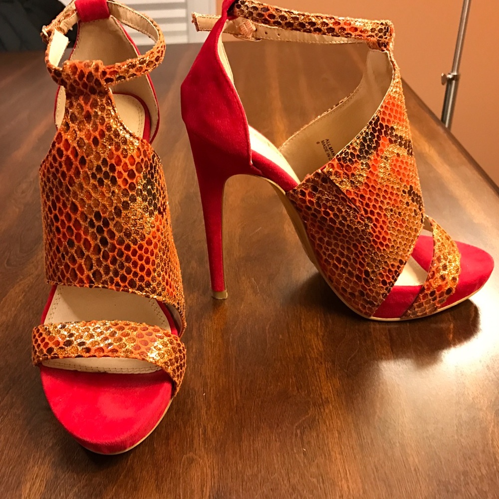 Bebe snake leather sandals