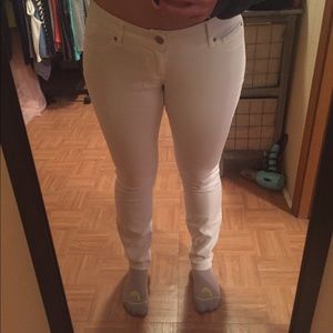 White Express jean leggings