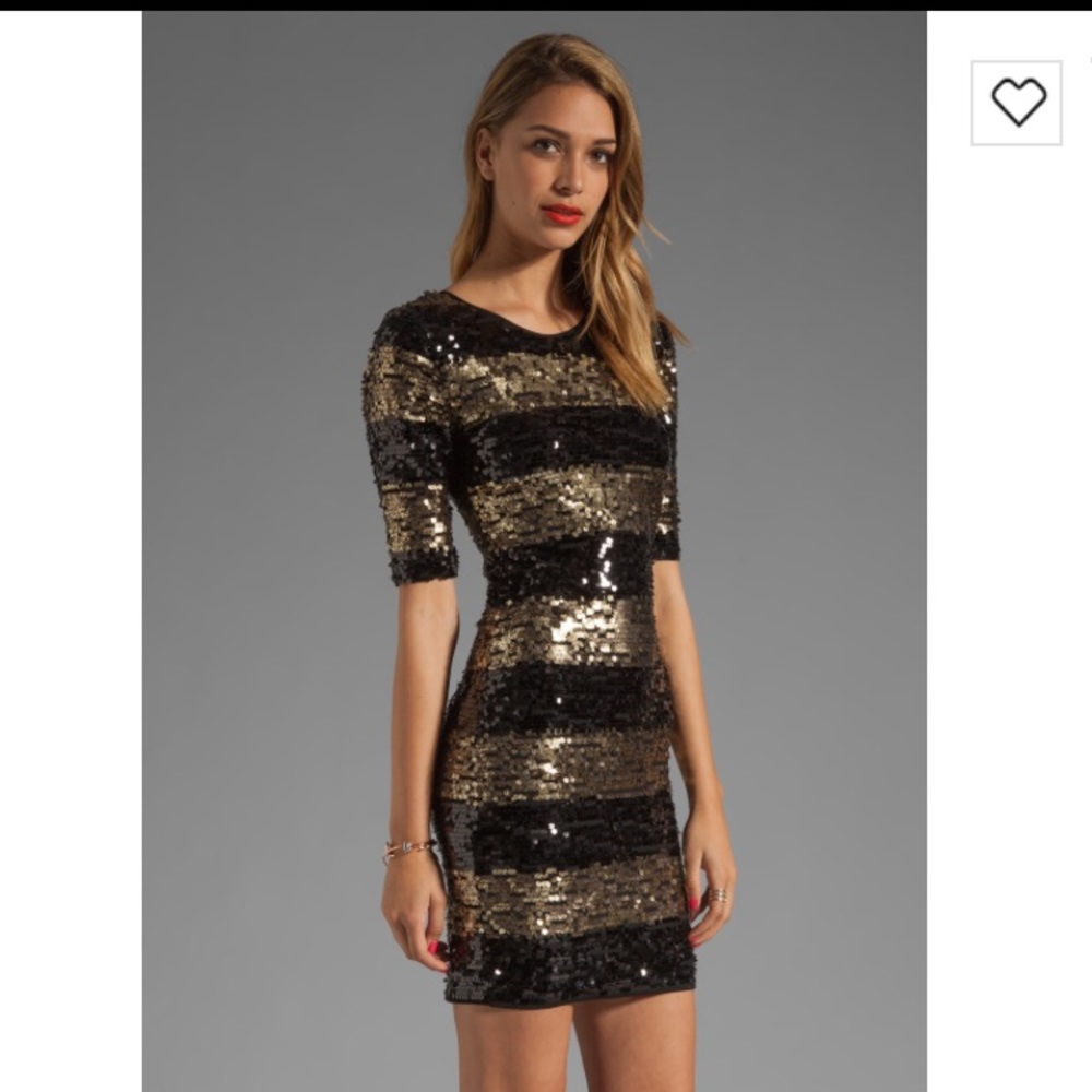 Striped sequin dress