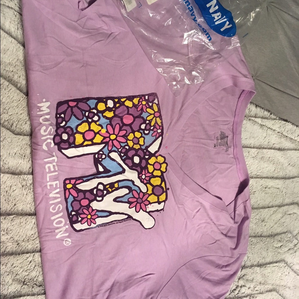 NEW Old Navy purple MTV t-shirt XXL