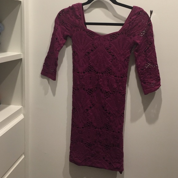 free people medallion dress in purple - Picture 2 of 2