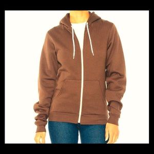 Dark brown zip up hoodie