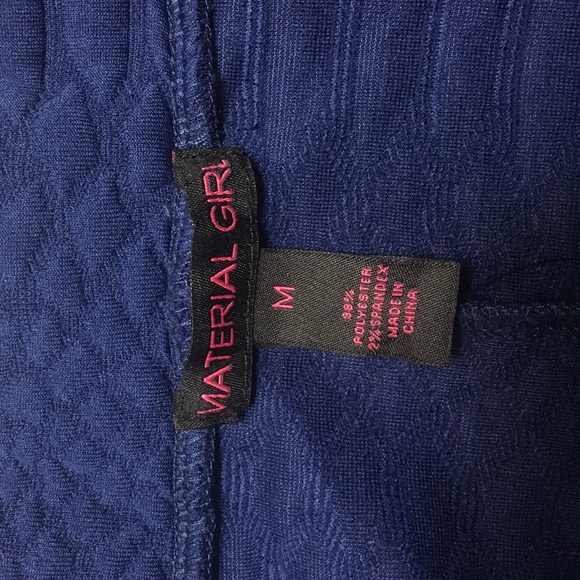 Material girl navy blue leopard print skirt - Picture 2 of 3