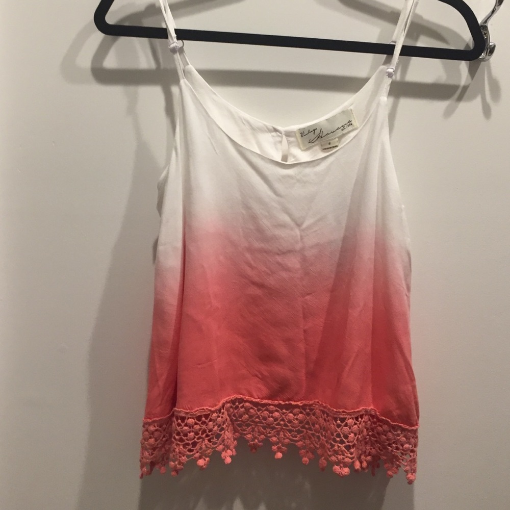 vintage Havana ombré pink and white shirt