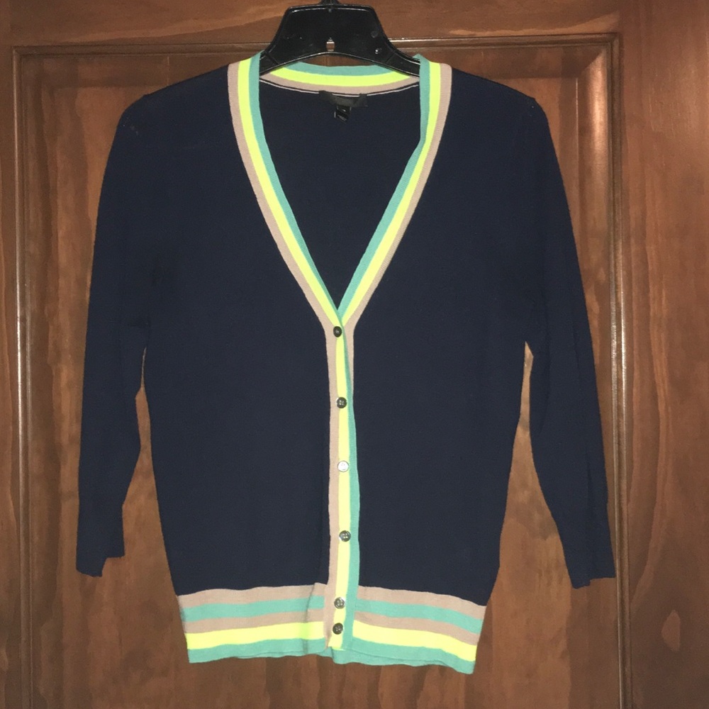 J. Crew Tipped Cardigan in XS