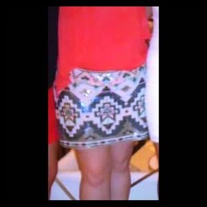Express sequin mini skirt! Size L