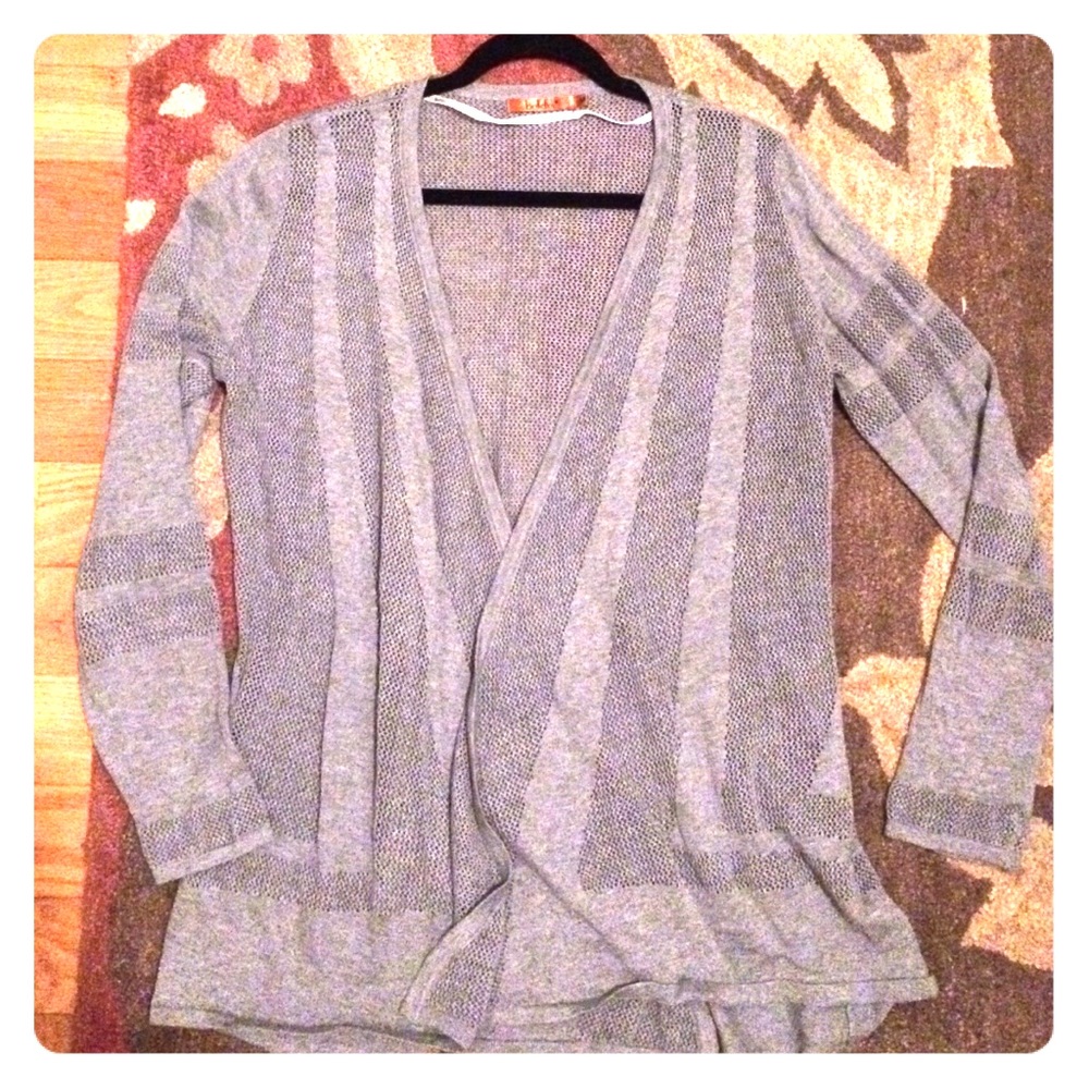 Grey knit cardigan