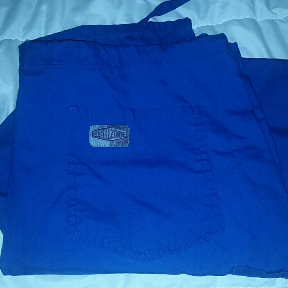 5 Blue scrub pants