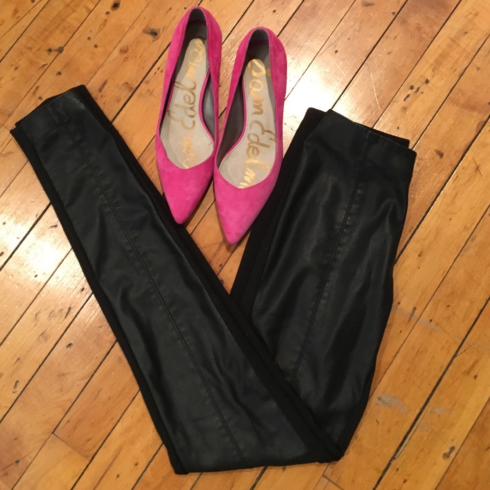 ANTHROPOLOGIE  vegan leather leggings