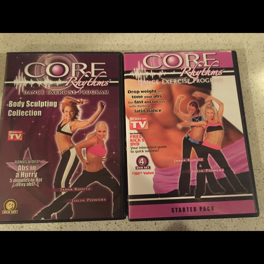 Core rhythm 7 DVD's dance exercise