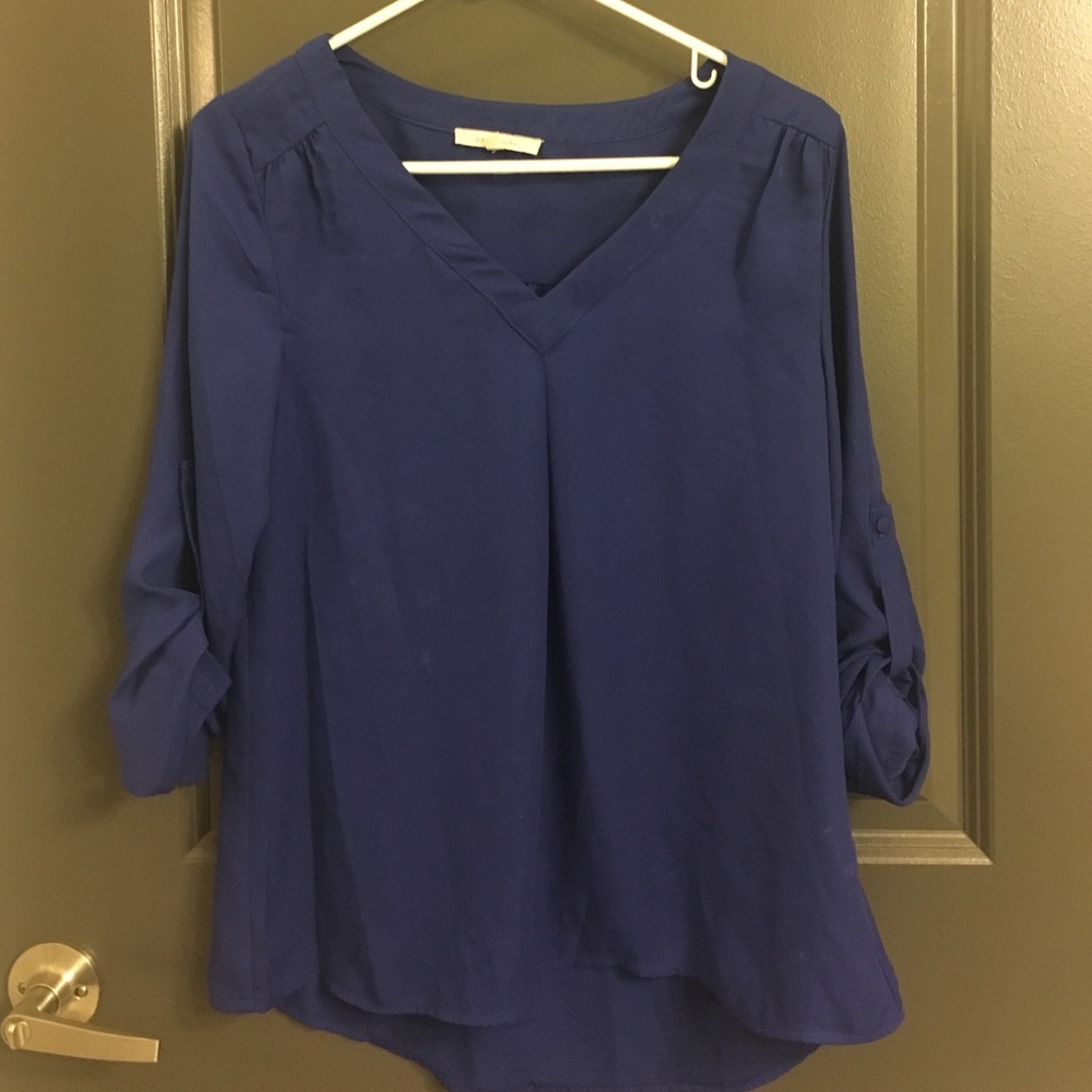 Small Blue Dress Blouse