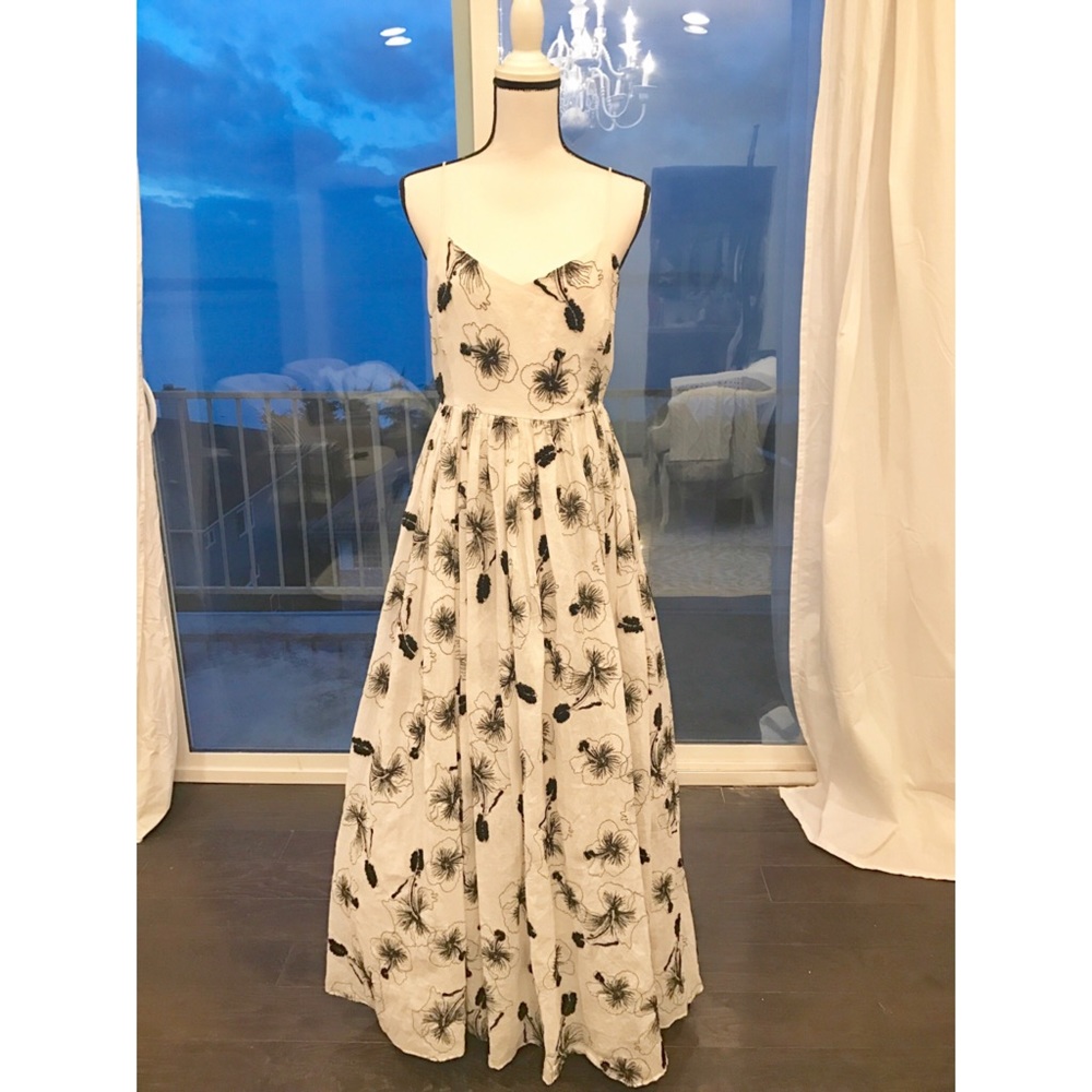 Tracy Reese Beaded Hibiscus size 10 Ballerina gown