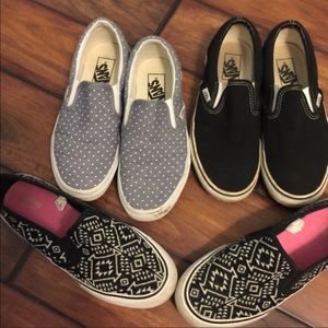 Size 8 white on black design Van Knockoffs