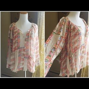 FREE PEOPLE gauze blouse