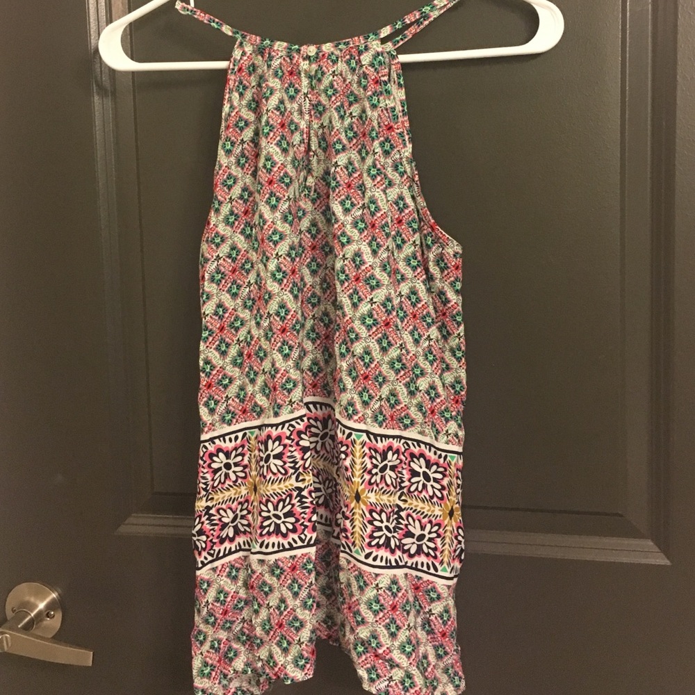 Decker Mixed Print Spaghetti Strap Tank