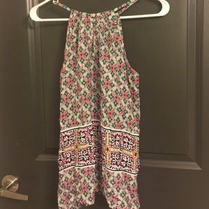 Decker Mixed Print Spaghetti Strap Tank