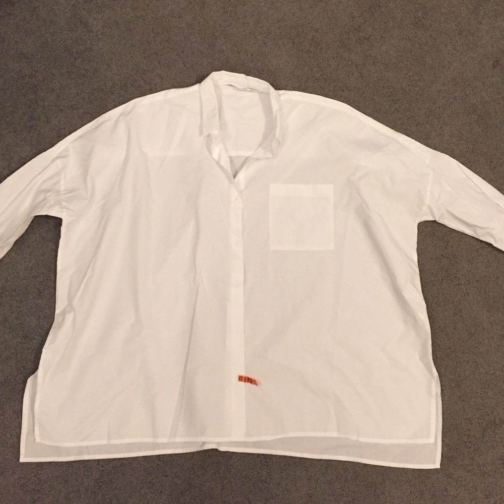 Zara white work shirt