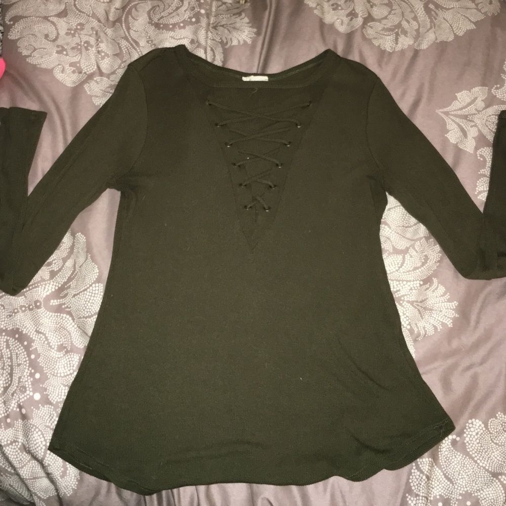 Olive Long Sleeve Top