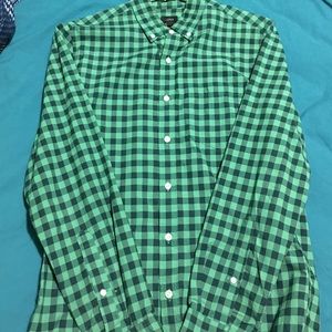 Plaid Green J Crew button up