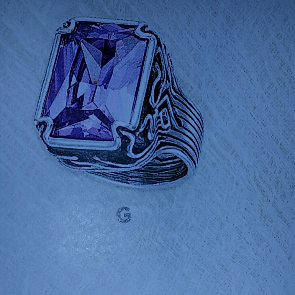 Silpada Oxidized Sterling and Lavender cubic Zirco