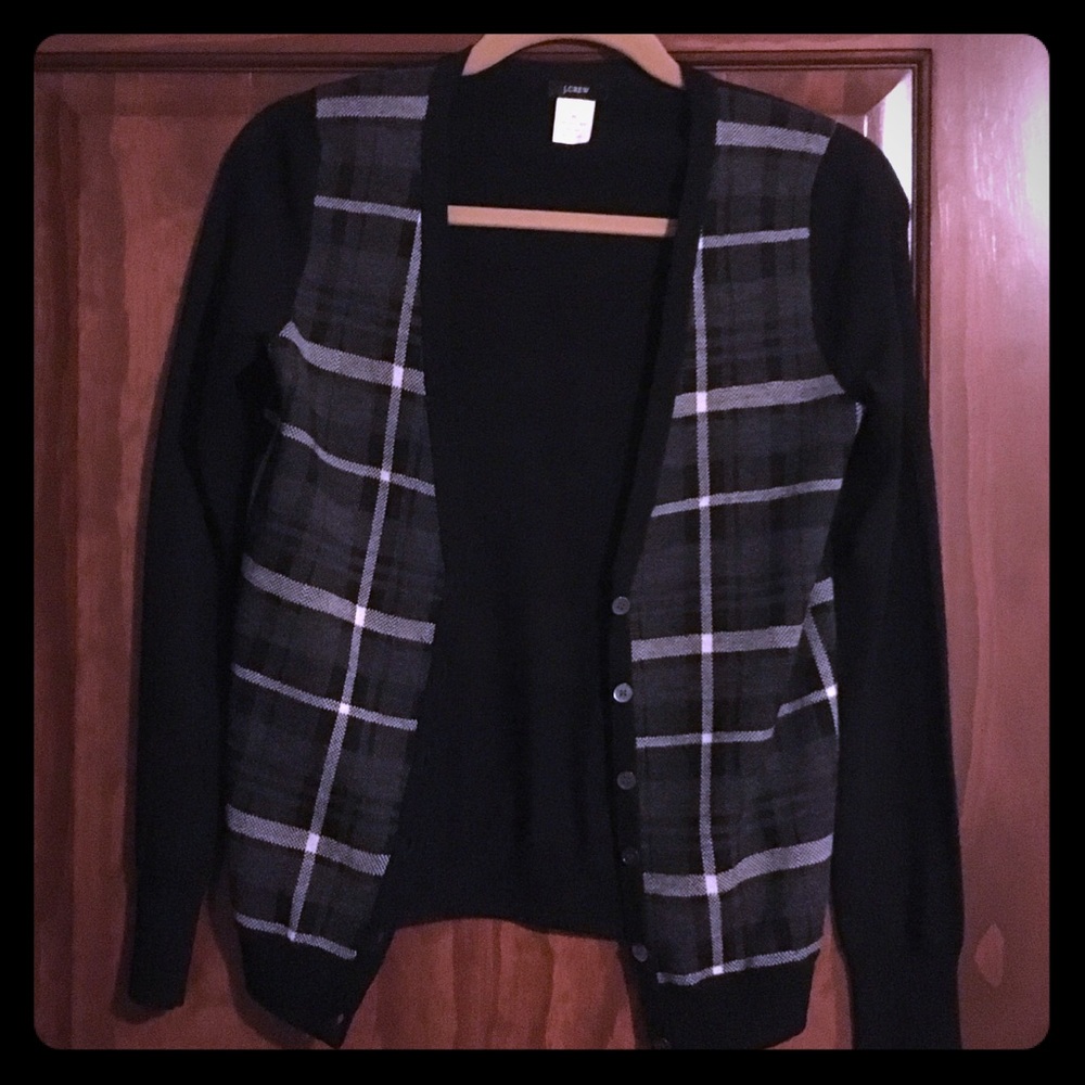 J. Crew Plaid Cardigan in XS