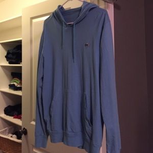 Blue Lacoste hoodie. Thin material