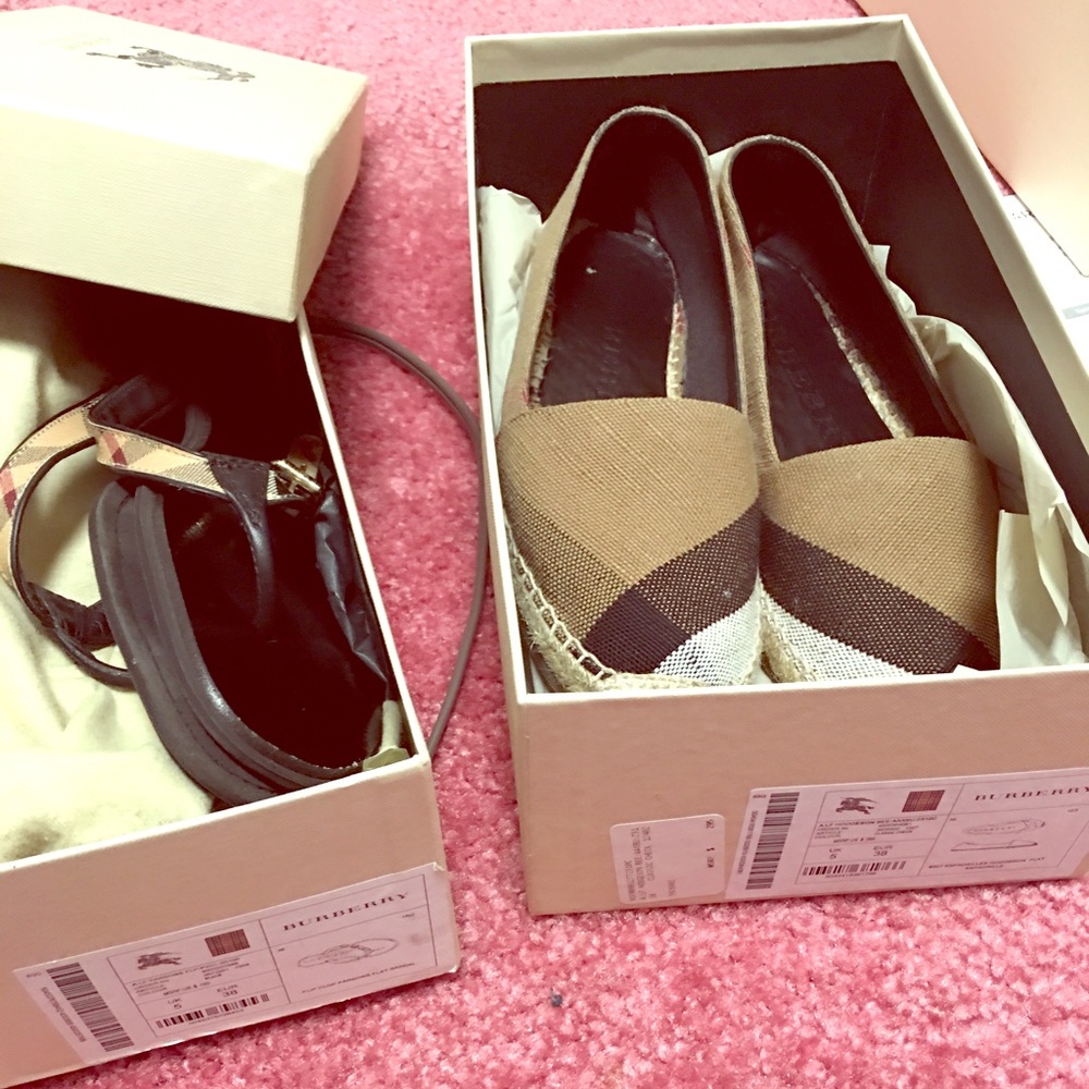 Burberry sandals and espadrilles