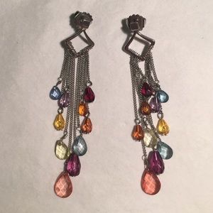 Lia Sophia Multicolor Gem Drop Earrings