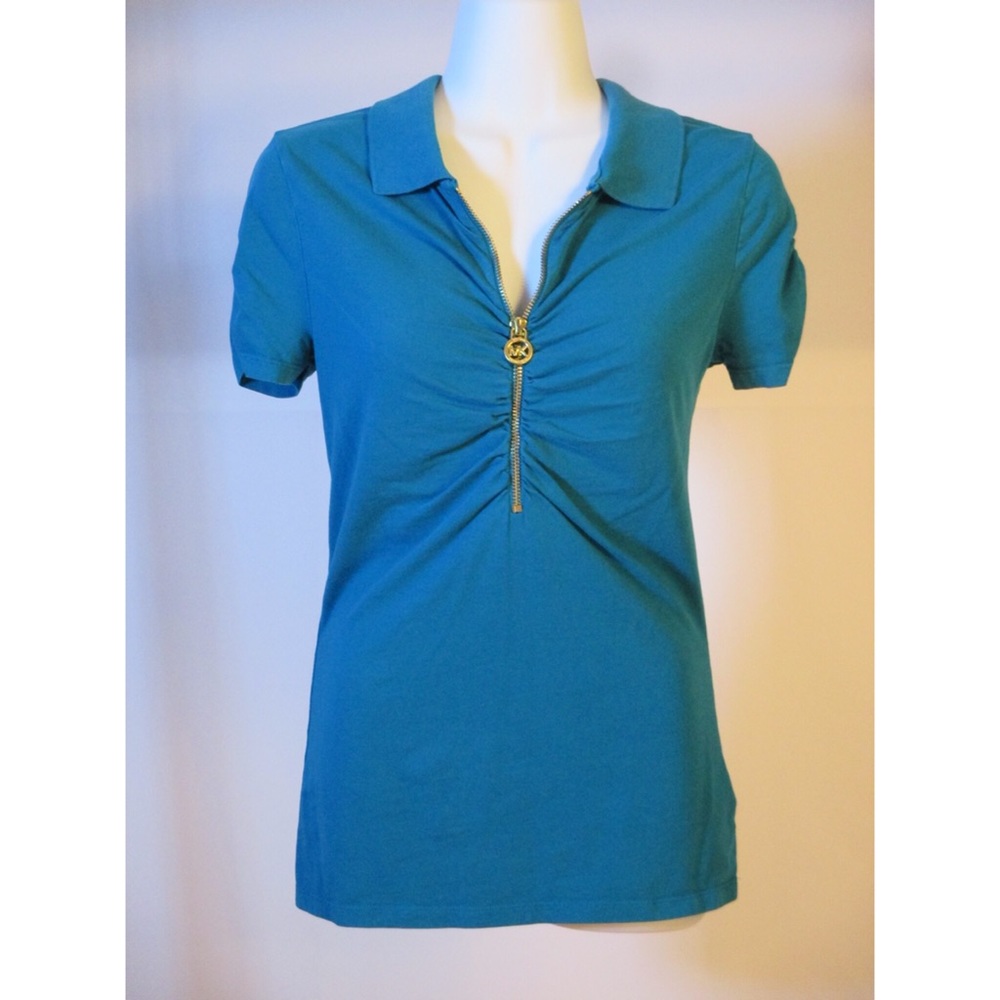 Michael Kors Collar Short Sleeve Top