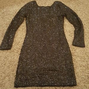 full black sequin bodycon