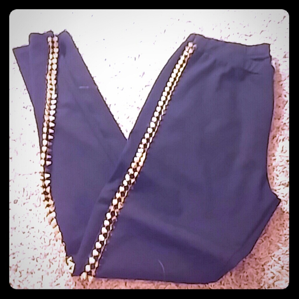 Gold spiked leggings