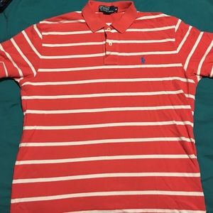 Redish Striped Polo