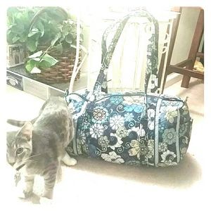 Mod Floral Blue Vera Bradley duffle bag (large)