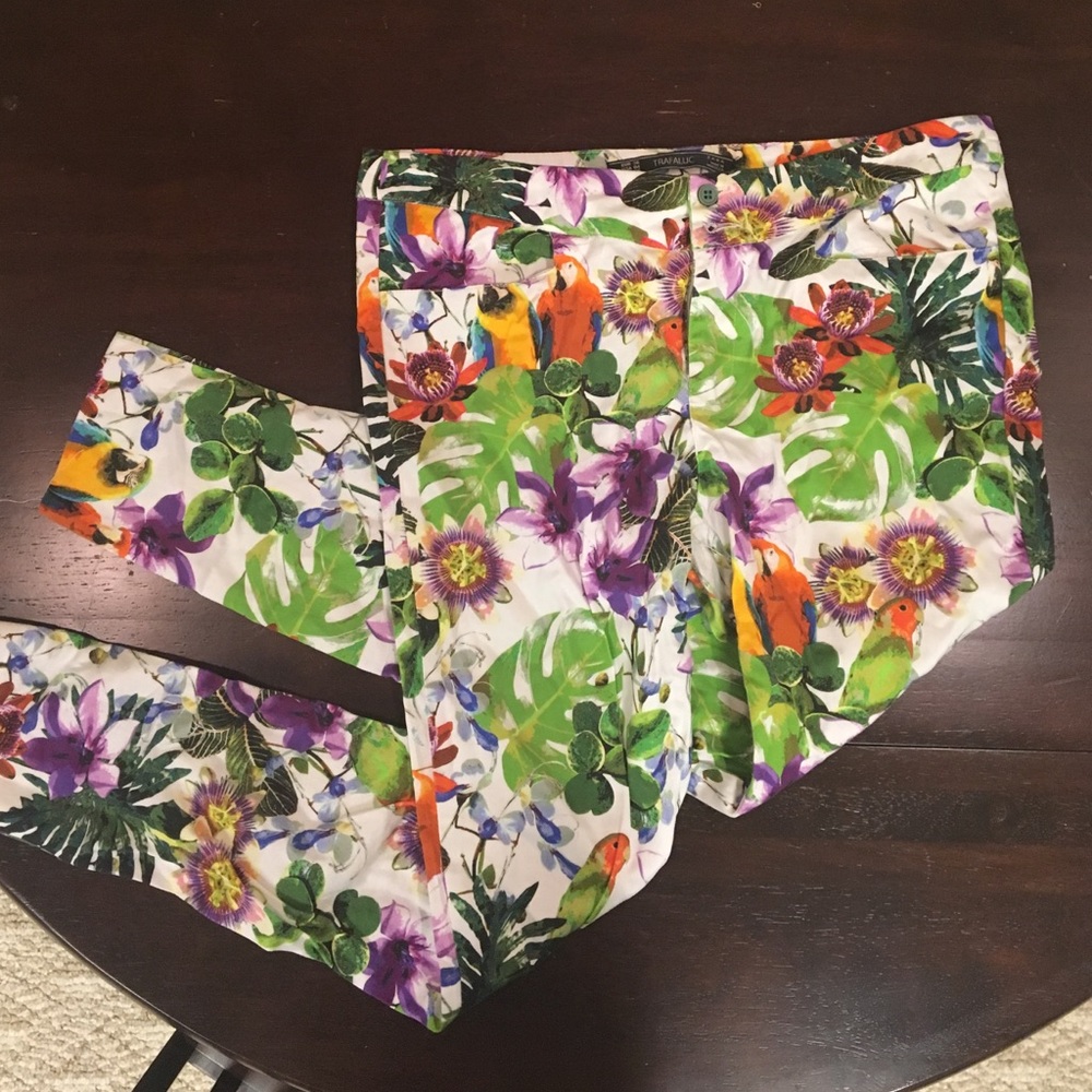 Zara floral ankle pant size 04 or EU 36