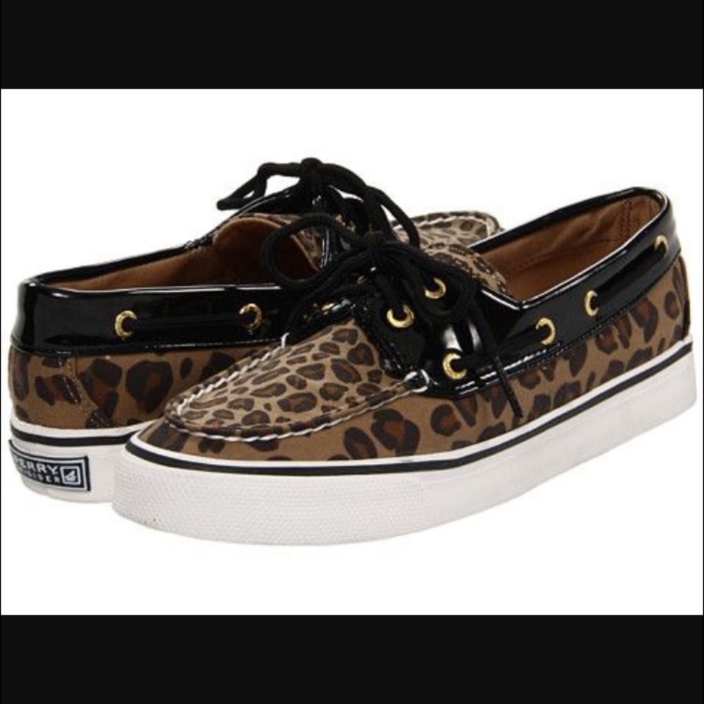Black patent and cheetah Sperry's!