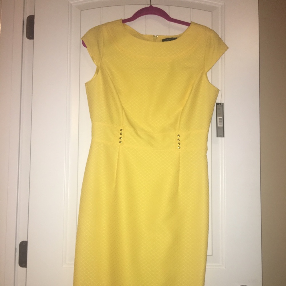 Bright Yellow Tahari Dress