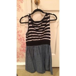 Striped and Denim Dress
