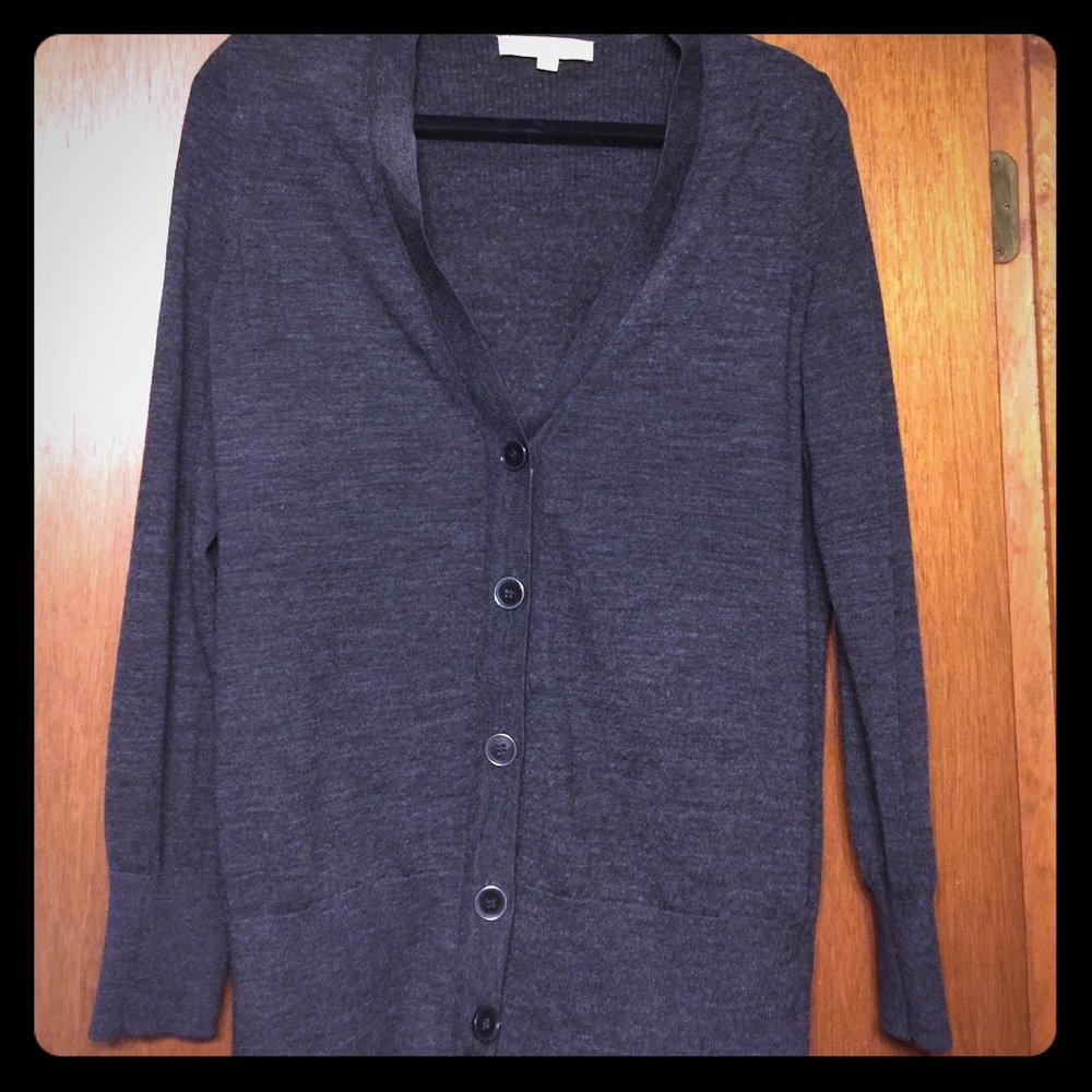 Grey loft long cardigan sweater