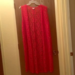 Red Lularoe Joy vest