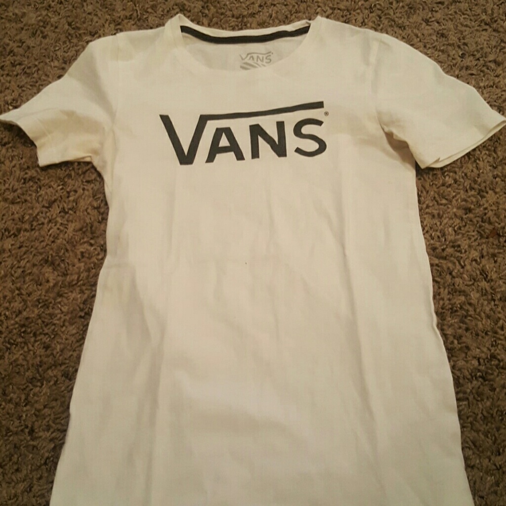 white vans tee