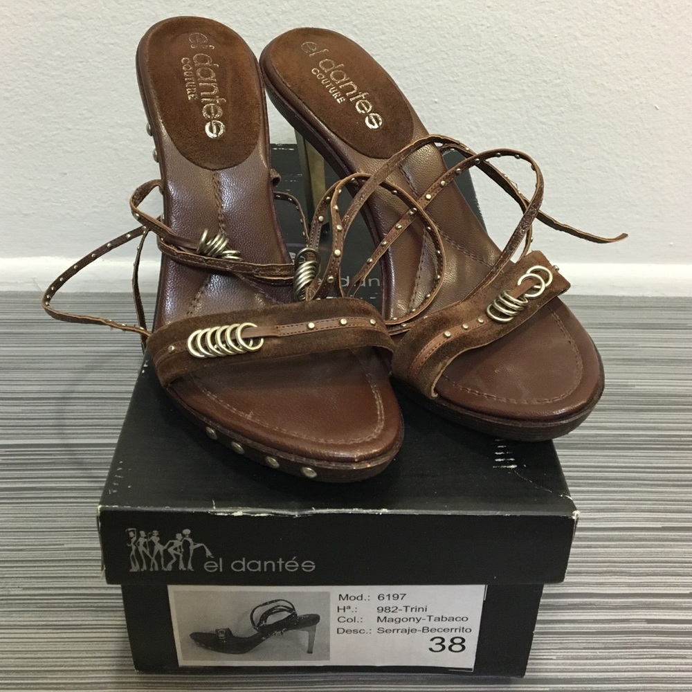 Brown wrap  heels