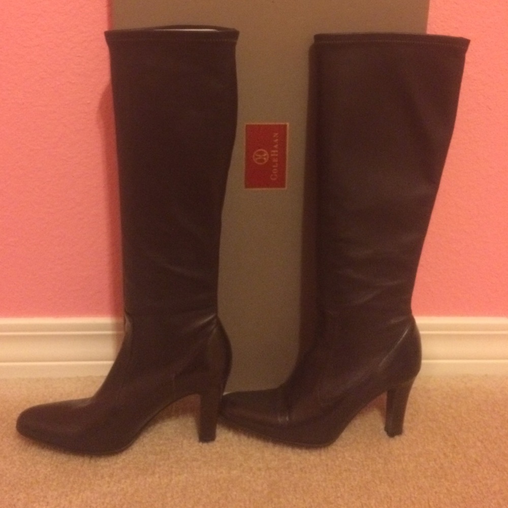 Cole Haan Dark Chocolate brown heel boots