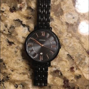Black Fossil Watch