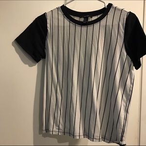 Forever21 Pinstripe Baseball Tee