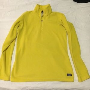 Bright Yellow Patagonia Fleece Quarter Zip