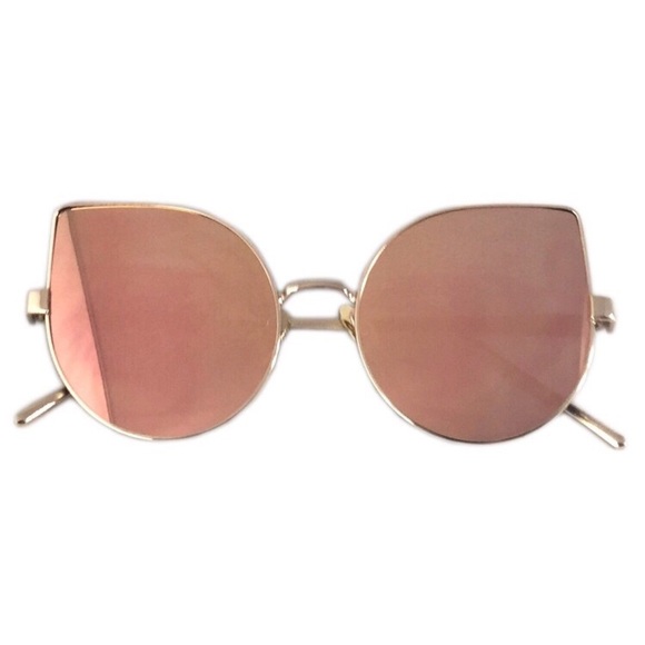 💕LAST PAIR💕 Rose Gold Big Mirrored Cat-eye 😎 - Picture 2 of 4