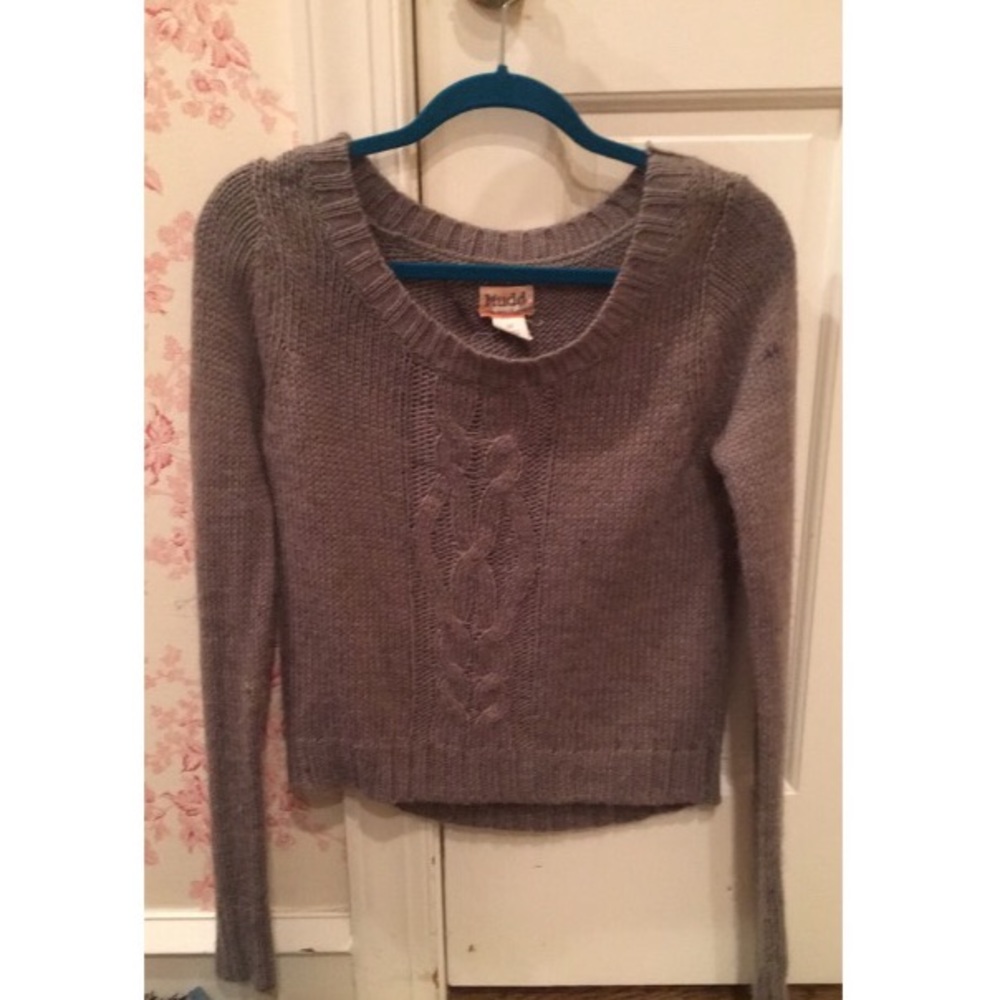 Cropped Grey Sweater