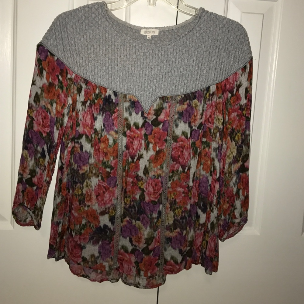Anthropologie Floral Blouse